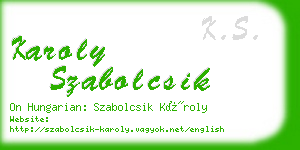 karoly szabolcsik business card